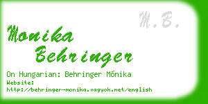 monika behringer business card